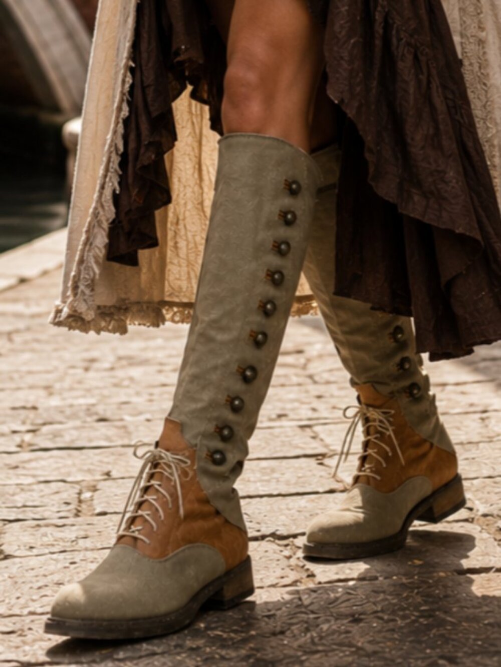 Rare Made In Italy Arteaforte Montegranaro Steampunk Victorian Boots EU 37
